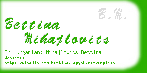 bettina mihajlovits business card